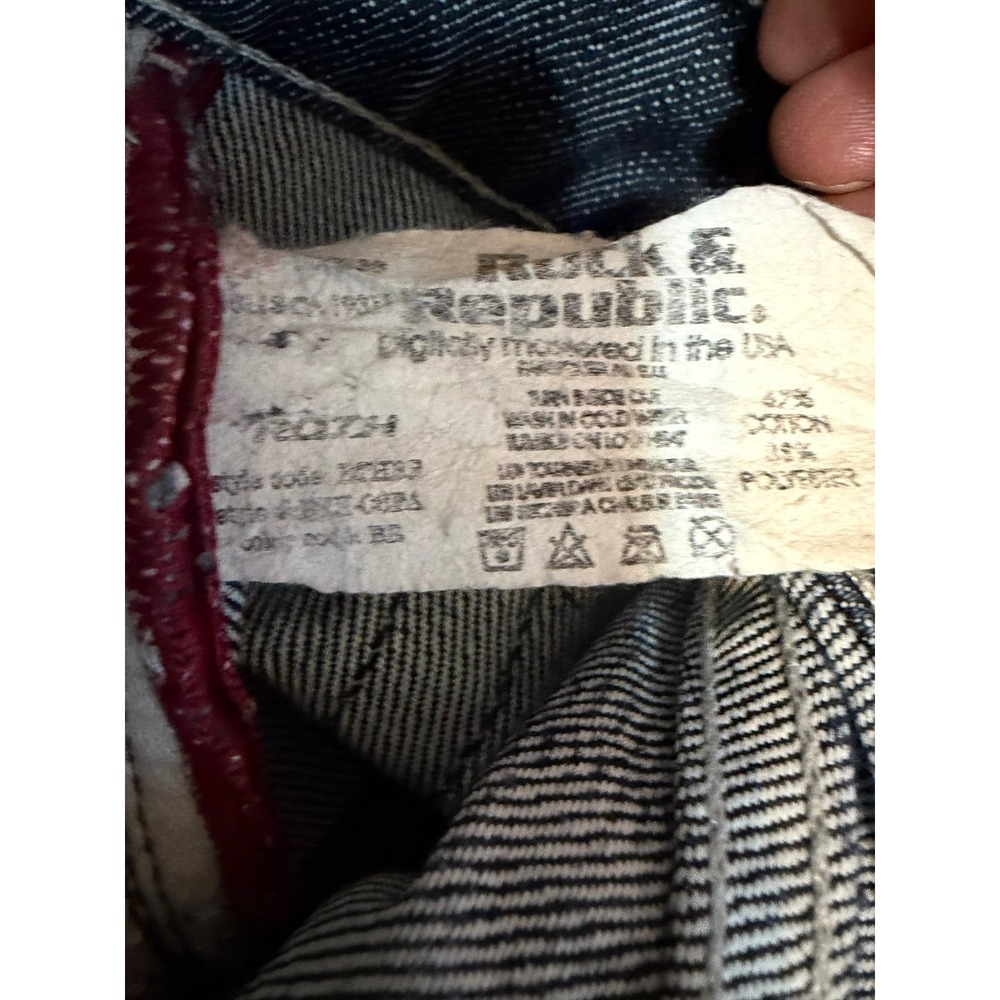 Rock & Republic Y2K Flare Jeans Womens Size 29 Indie Sleaze Vintage Denim - Picture 5 of 8